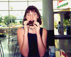 Allison eats a cookie.