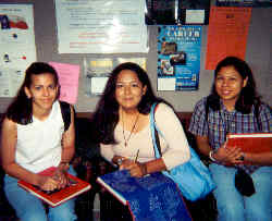 Roshan, Diana H., and Carmen at DHS.