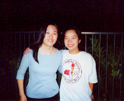 Alice and Judy T. buddy up at Anti-Prom 2000.