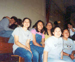 Abeer, Carmen, Diana H., Ashley, and Diana O. wait for senior year to end.