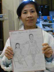 My sis drew a memory for Ma.