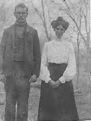 Mr. & Mrs. Walter L. Curttright  (Minnie Mae Colerick)(possible wedding photo)taken in Nemaha, Nebraska 1904