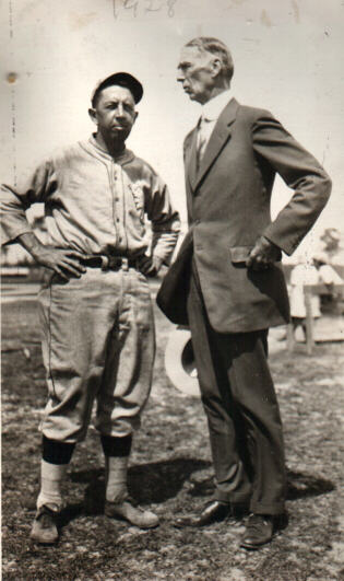 Eddie Collins and Connie Mack -- Spring training, 1928