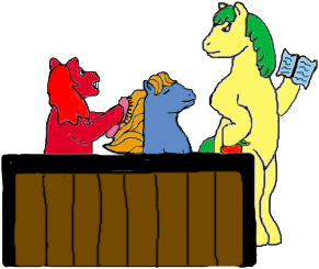 Pom, Rose, and Mrs. Booher.