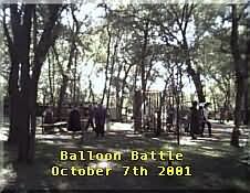 The Great Water Balloon Battle at Hawkwood Faire 2001, October 7th, 2001.