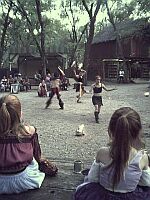 The DragonTrybe put on a spectacular fire show in the Green Man pub.