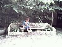 A little bench perfect fora little boy.