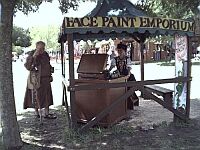 Friar Francis Domminic at one of the Face Paint boothes.