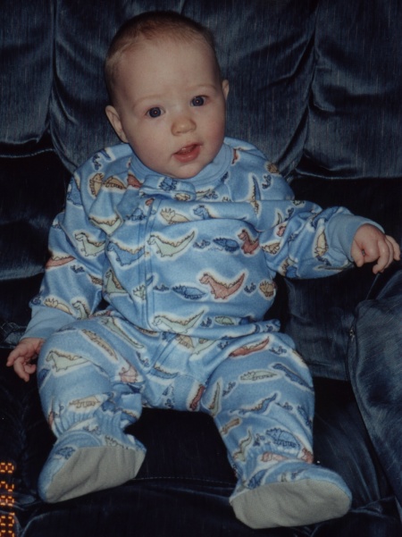 Jason in his PJ's--7 months old