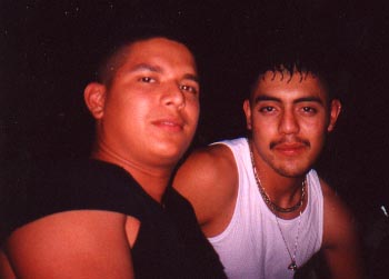 Santos and Joseph @ Six Flags in line for the Titan