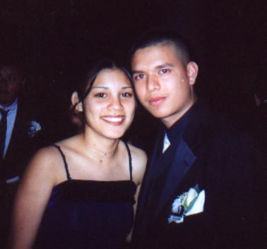 Adelia and Santos at Prom~~ April 21, 2001