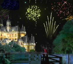 Fireworks above Hogwarts