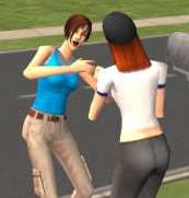 Candy and Breanna talking.