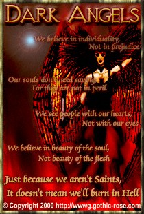 Dark Angels: Just because I'm not a Saint it doesn't mean I'll burn in Hell