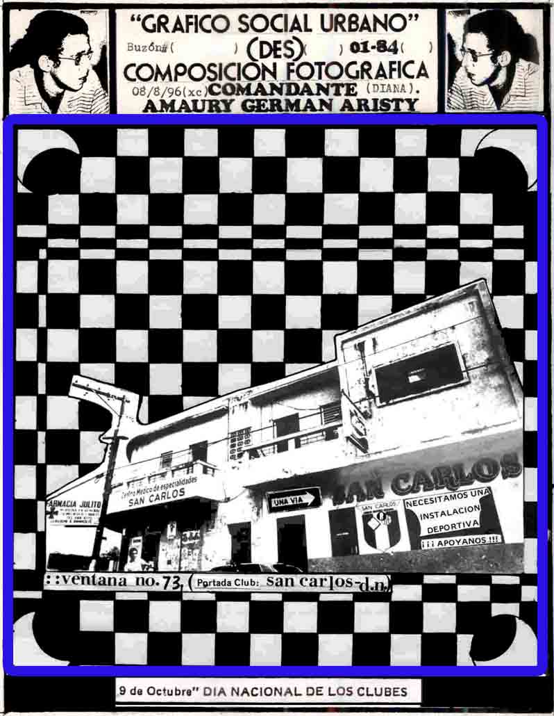 VENTANA (DES) COMPOSICION FOTOGRAFICA #73-.PORTADA CLUB BARRIOS SAN CARLOS