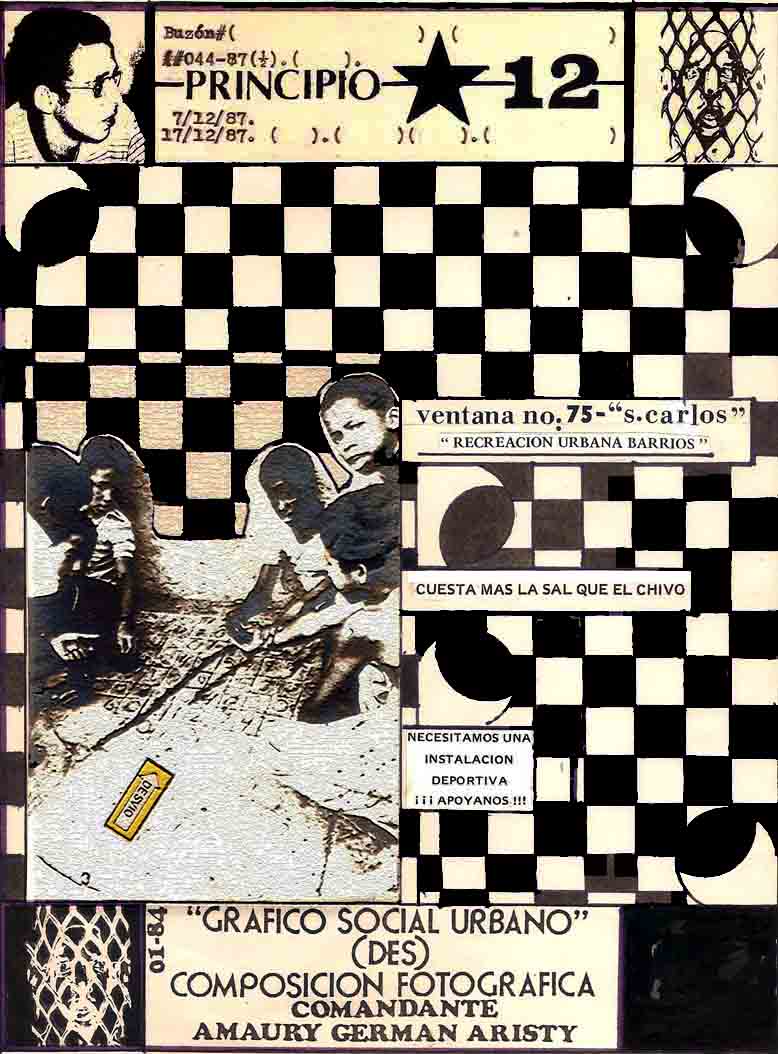 VENTANA (DES) COMPOSICION FOTOGRAFICA #75."RECREACCION URBANA BARRIOS"SAN CARLOS,D.N.
