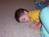 Noah asleep on the floor