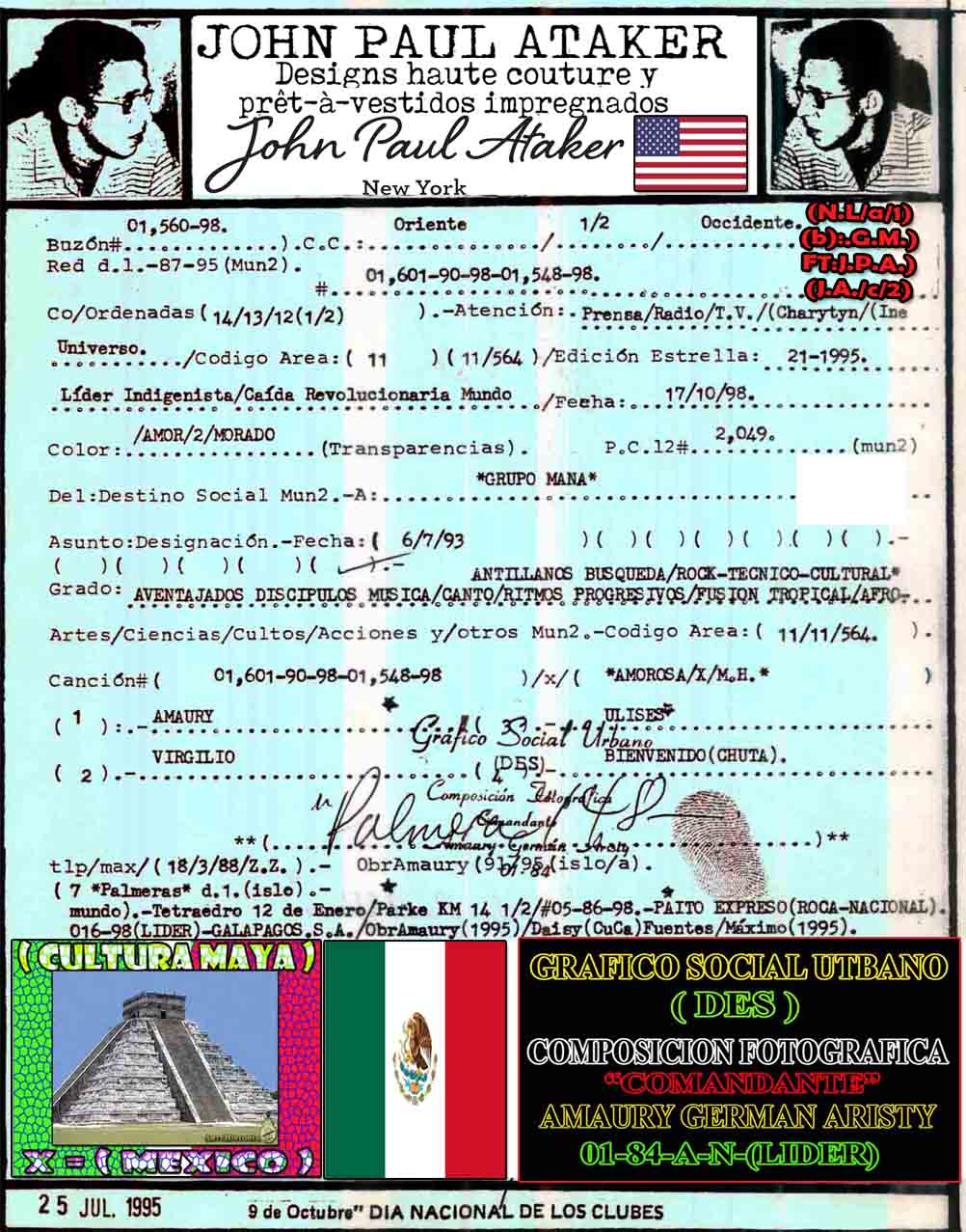 GRUPO MANA-FT:•	JOHN PAUL ATAKER,