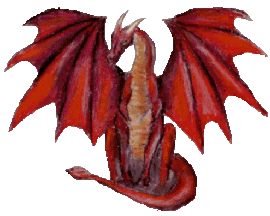 Redrum, my dragon that I got from Higher Realms-Adopt A Cyber Dragon.  Click on him to go there.  His name (as you have probably infered) is from 'The Shining'.  I harbor no particular fondness for that movie, but I thought it would make a cute name for him.