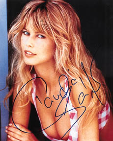 Claudia Schiffer's Autograph