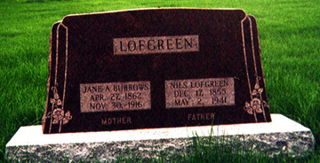 Image: gravestone Nils and Jane
Lofgreen