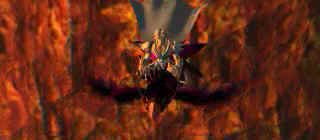 Cecil as a Paladin rides on his Chocobo.