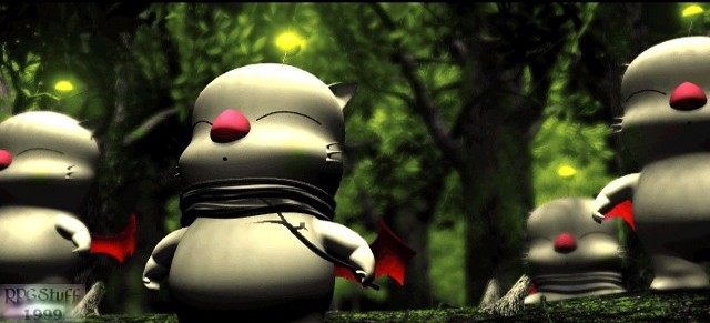 The mysterious but powerful Moogles look on.