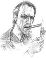 He�s none too happy to be included in a harem with a king, a vampire, and an assassin, let me tell you.  Drawn, again, by Paul Kidby.