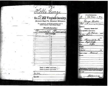 George Hobbs Civil War Record