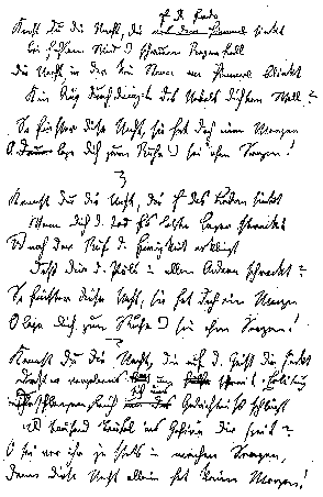 Poem: Night Terrors - the original Karl May's handwriting