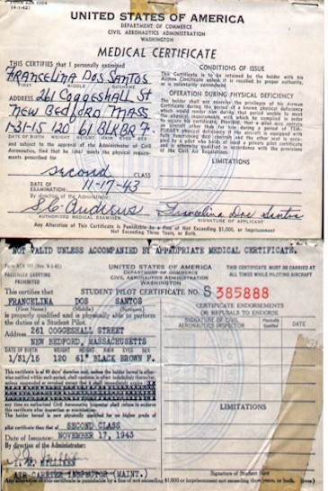 Aunt Frances' Pilot License
