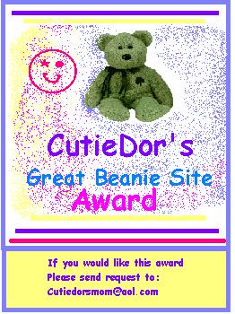 I won this award from Cutiedor!