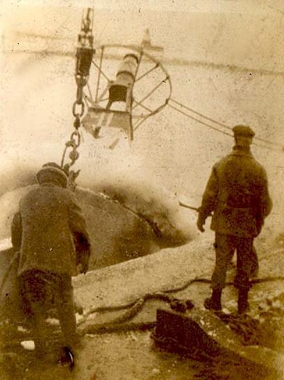 A fouled Bouy ready for hauling onboard the USLHST Lotus