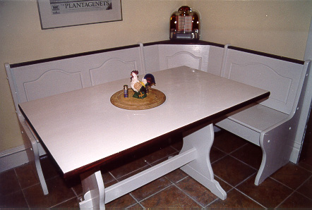 Booth in kitchen