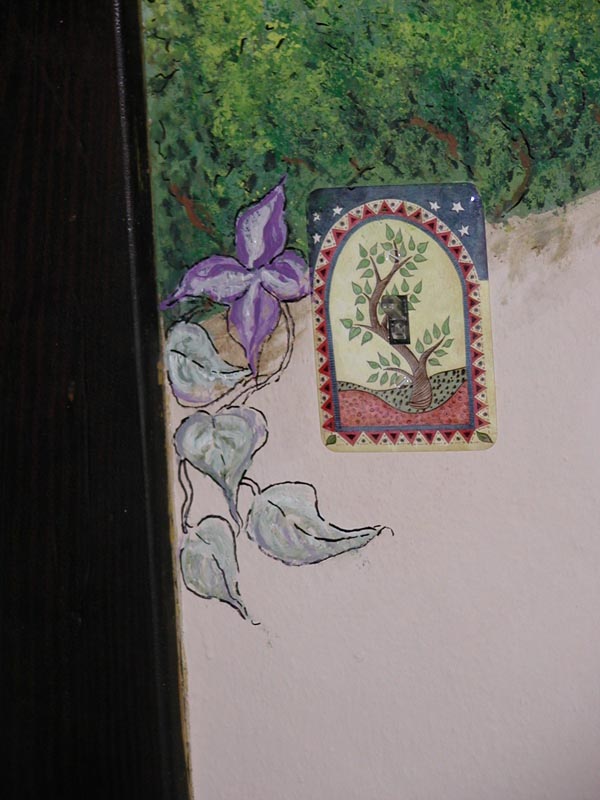 mural - closeup of a clematis