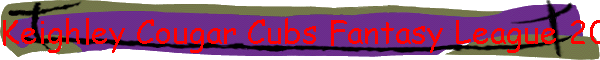 Keighley Cougar Cubs Fantasy League 2003 Season