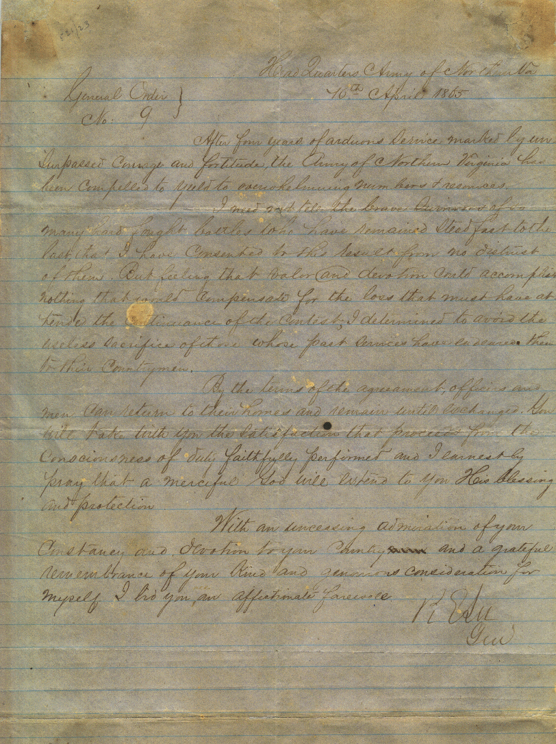 General Order No. 9