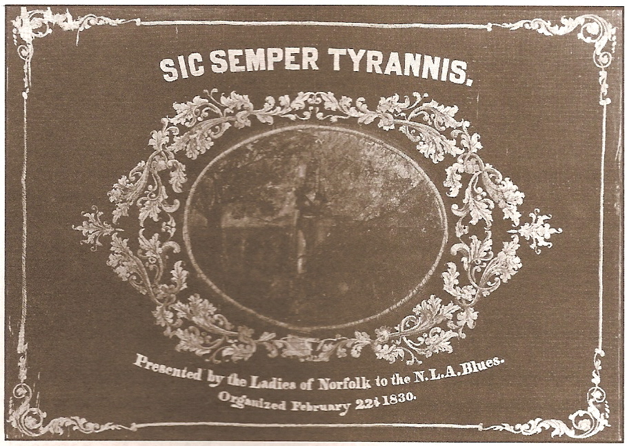Virginia State Flag of the Norfolk Light Artillery Blues, presented to them by the Ladies of Norfolk in 1861