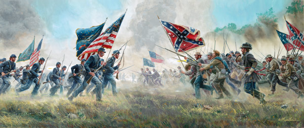 With A Rebel Yell by Mort Kunstler