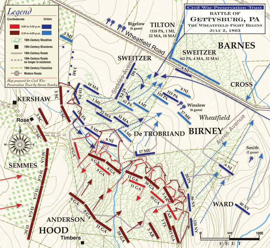 Battle Map of the Wheatfield