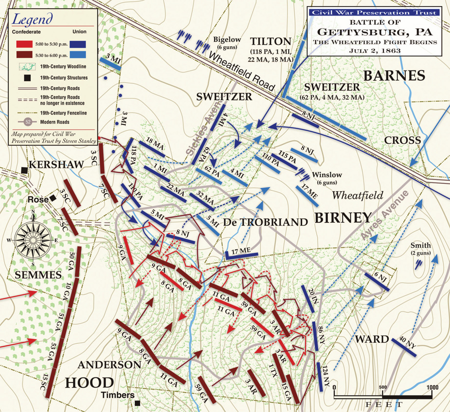 Battle Map of the Wheatfield