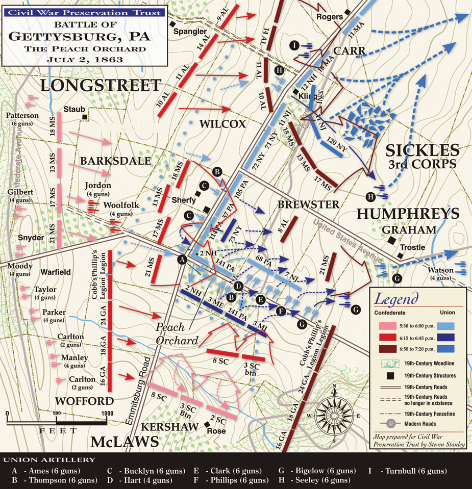 Battle Map of the Peach Orchard