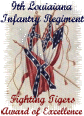 9th Louisiana Infantry Regiment Fighting Tigers Award of Excellence