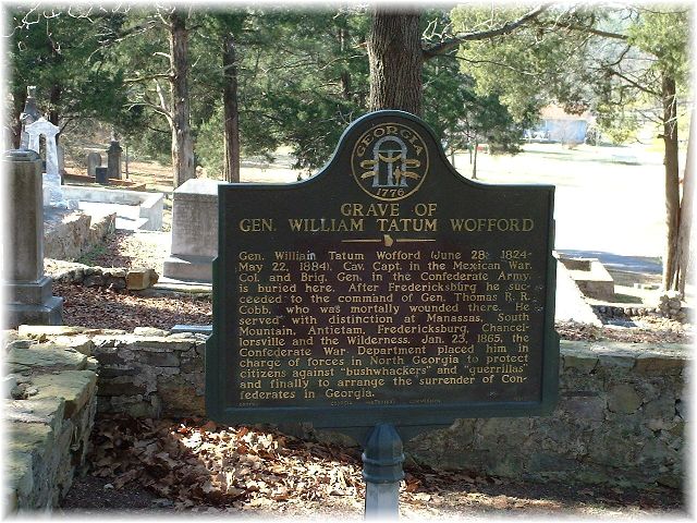 Historical Marker at Cassville Confederate Cemetery