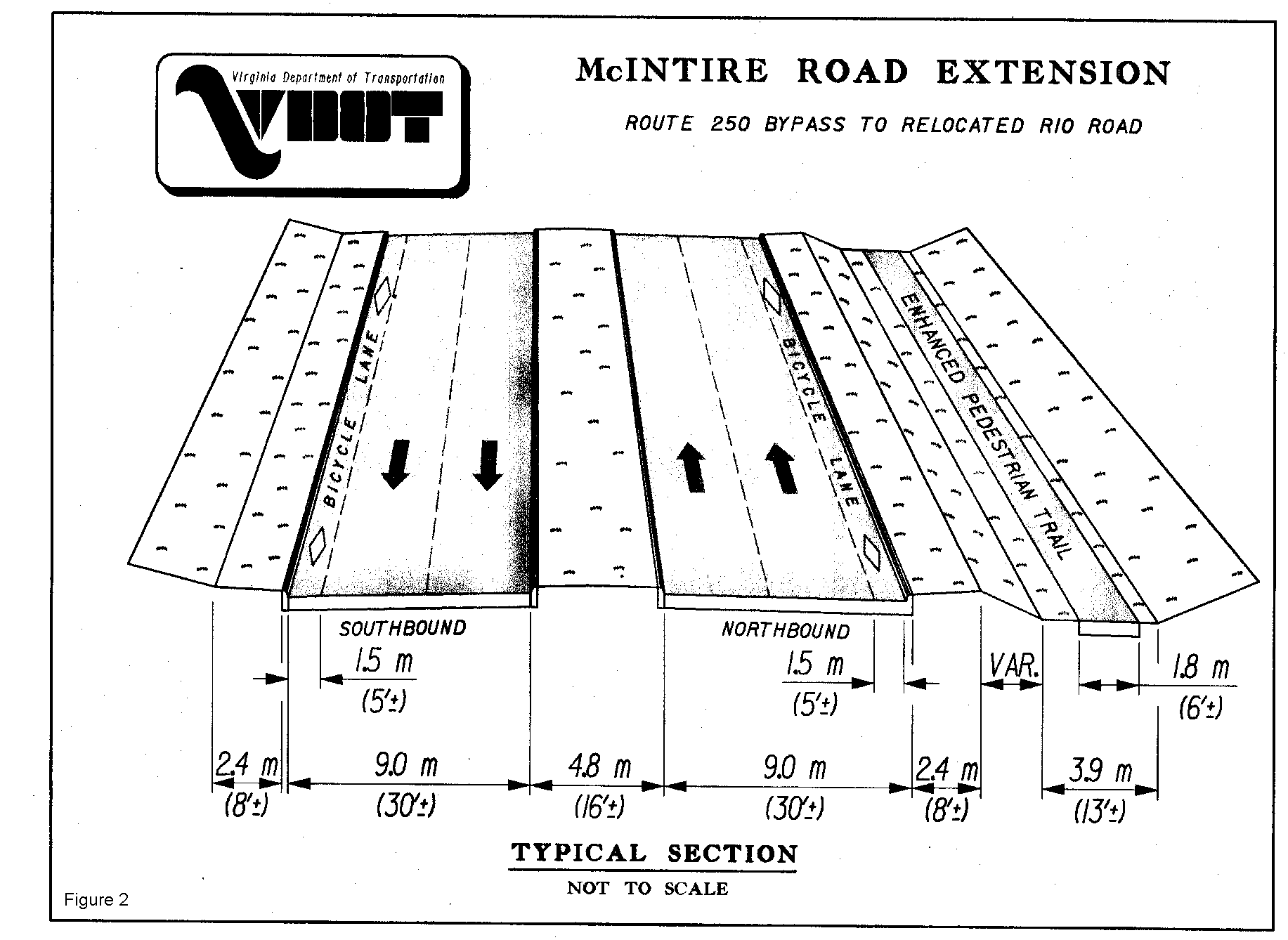 Figure 2: Route 250 Bypass to Relocated Rio Road