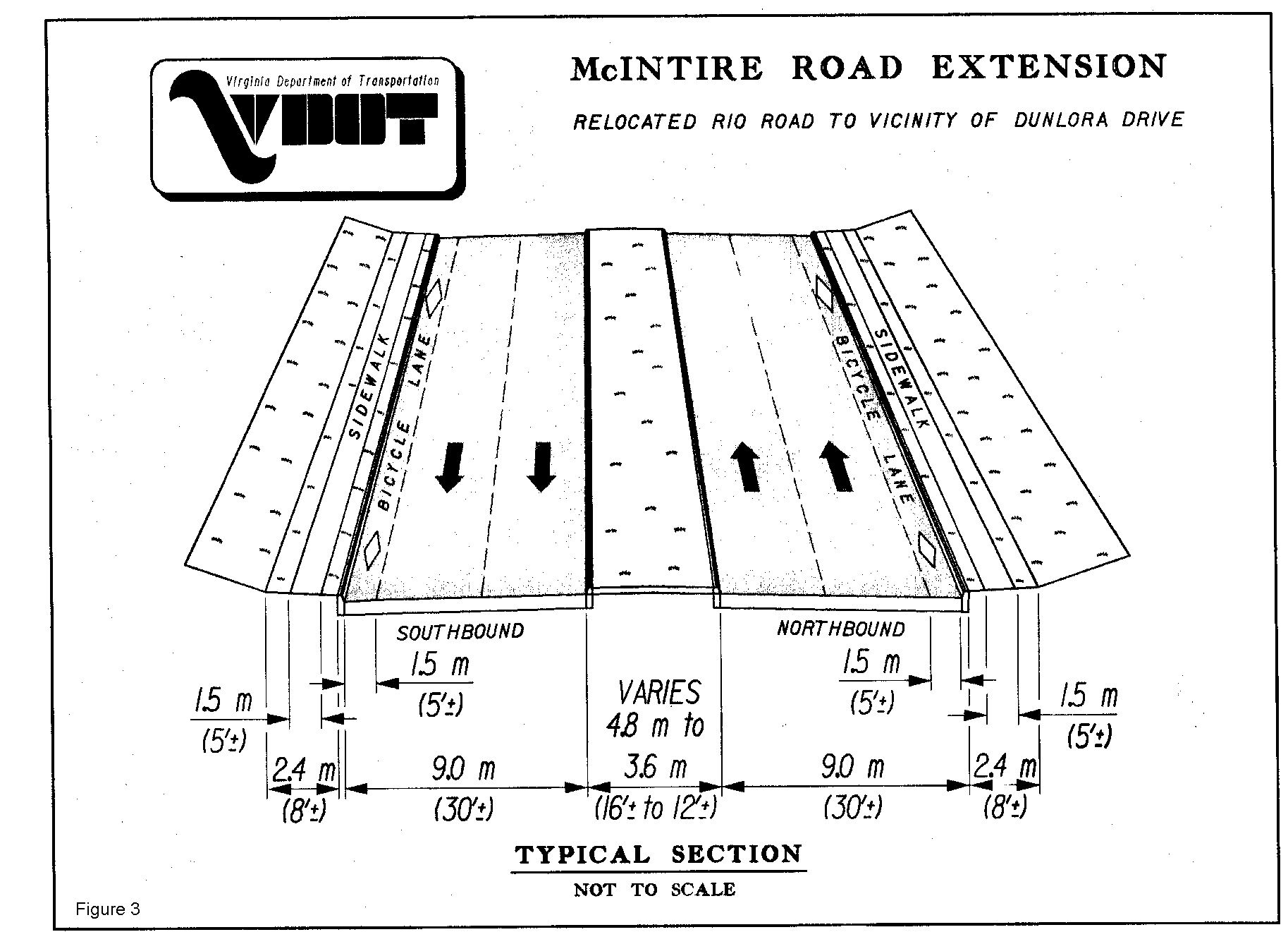 Figure 3: Relocated Rio Road to Vicinity of Dunlora Drive