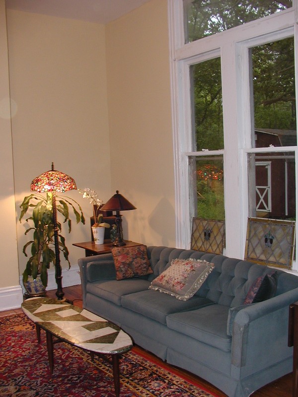 The living room after renovations