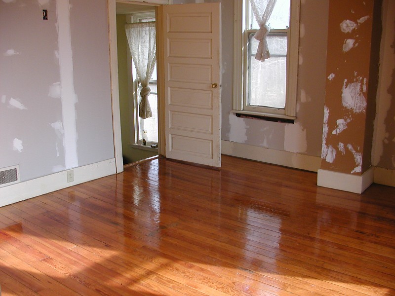 Master Bedroom after the floors were refinished
