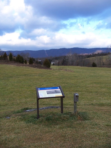 marker at Fisher's Hill battlefield