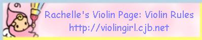 Rachelle's Violin Page